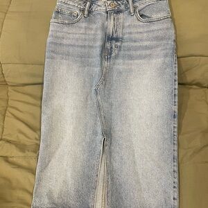 Lucky Brand Light Blue Denim Midi Skirt